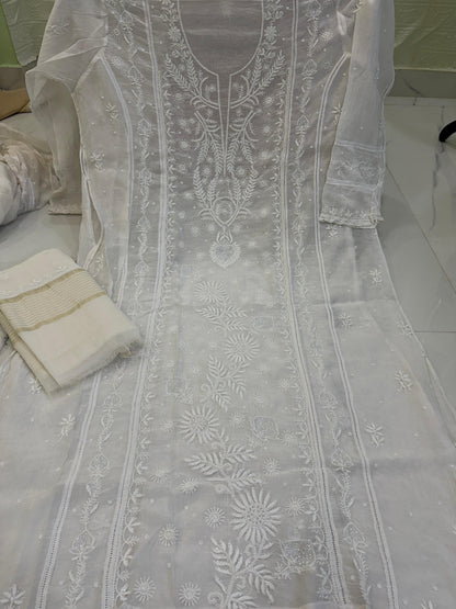 Fabric Mul Mul Chanderi Suit – Semi-Stitched