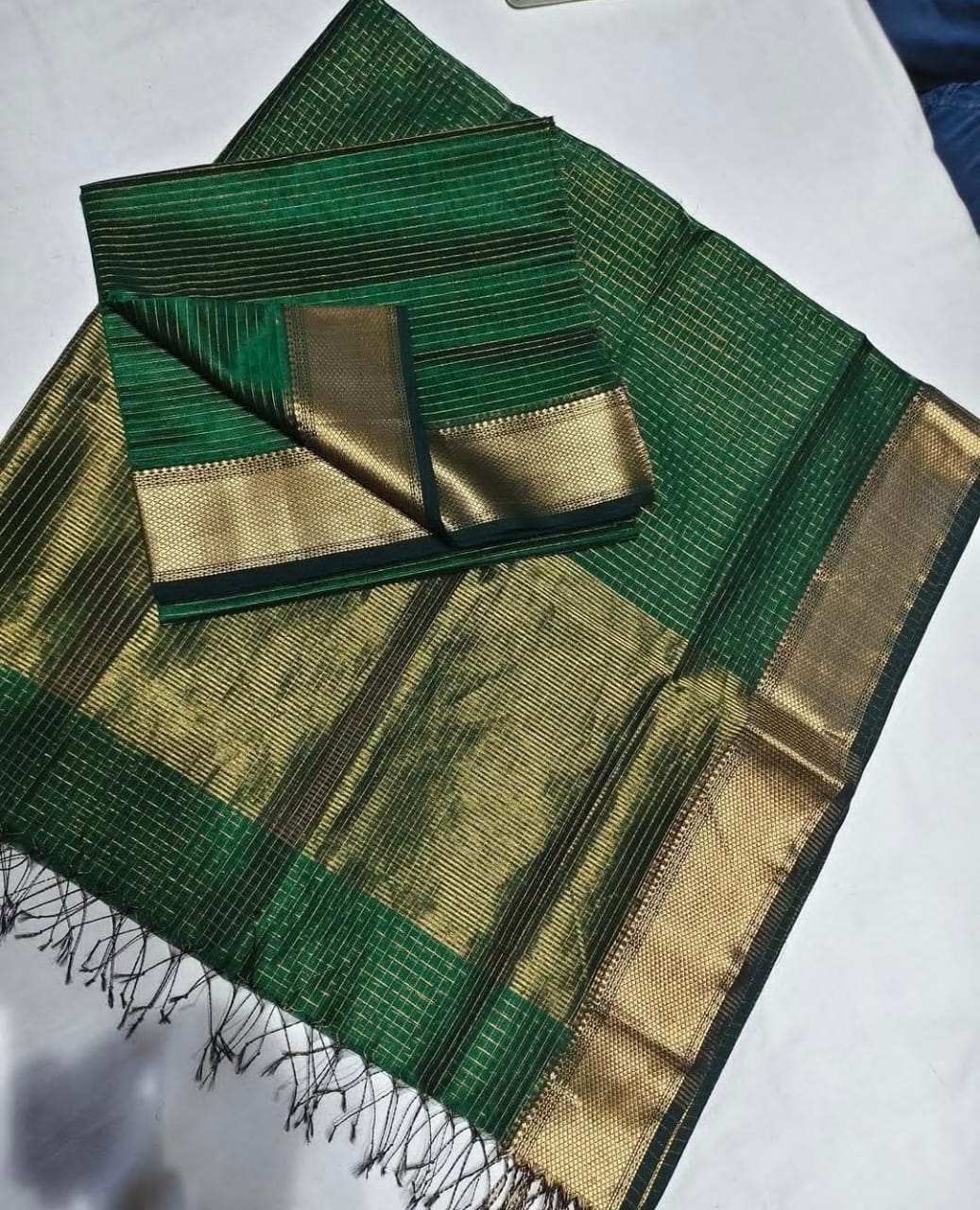 Maheshwari Handloom 2-Piece Suit – Golden Jari Elegance