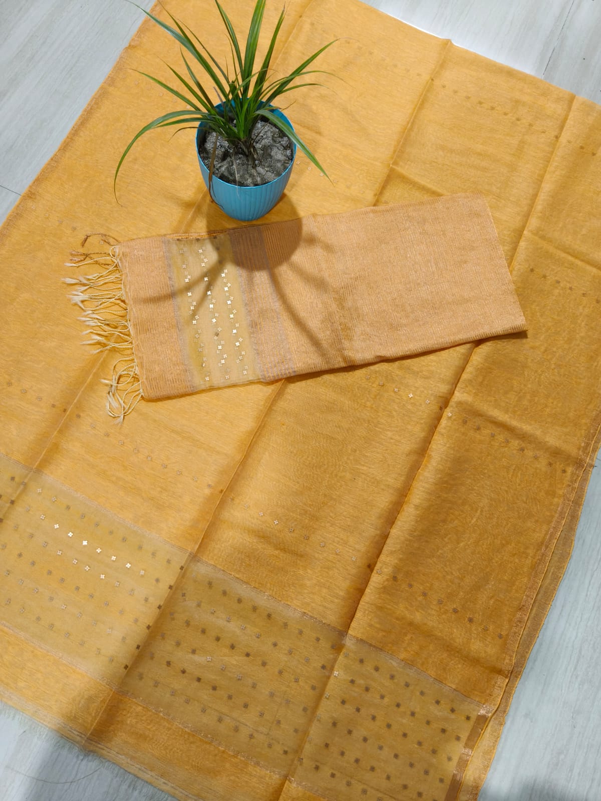 Rupal silk linen sequin woven kurta with micro striped weave and resham palla Jamdani dupatta by Rihyaaz premium handwoven ethnic suit set.