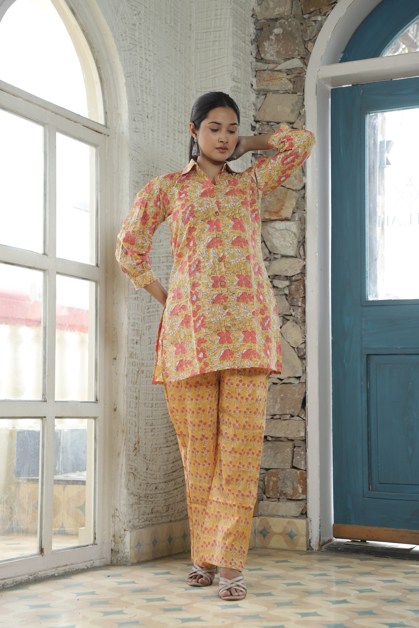 New Hand Block Printed Pure Cotton Women’s Co-Ord Set
