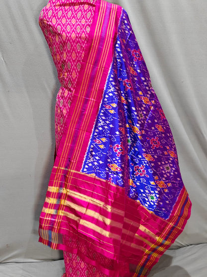 ✨ 𝓢𝓲𝓶𝓪𝔂𝓪-Gorgeous Pure Silk Patola Dupatta with Single Ikat Top ✨