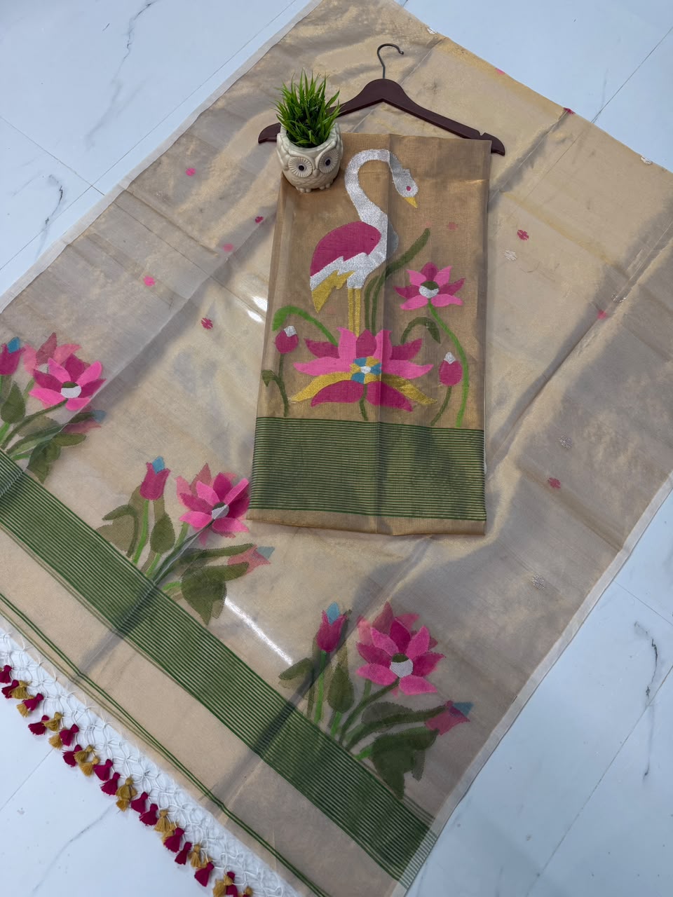 Stork – Premium Tissue Needle-Weaved Jamdani Suit | Rihyaaz Fashions