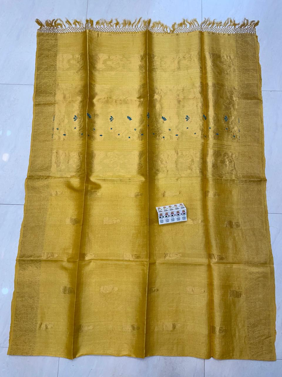 Authentic Pure Gachhi Tussar Handloom 3-Ply Doll Baluchuri Saree | Unique Weaving | Running BP | Govt. Silk Mark Certified