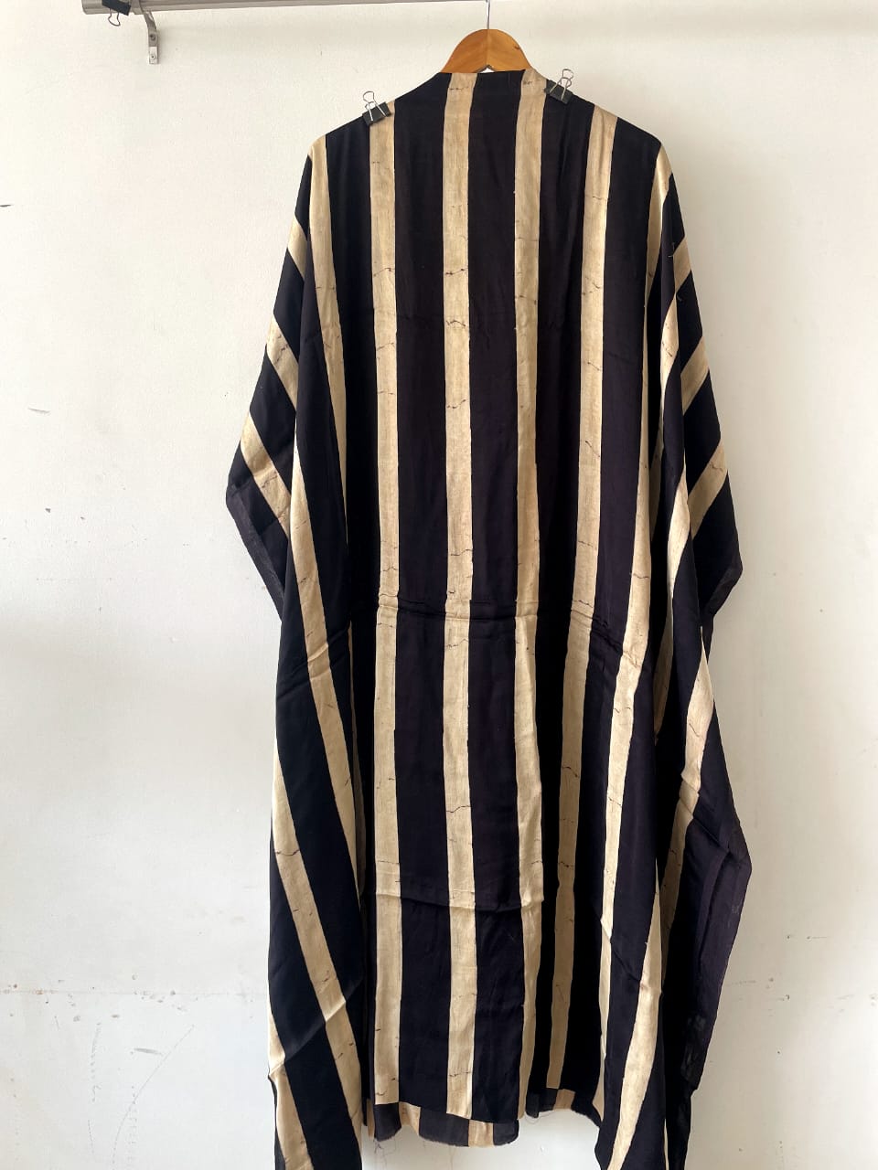 Ajrakh Modal Silk Kaftan – Handblock Printed Elegance