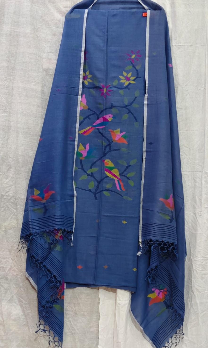 Parijat Mul Cotton Handwoven Needle Jamdani Suits – Premium 2.5m*2 Set