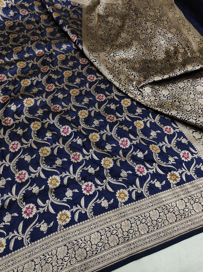 Pure Kattan Minakari Design Saree – Elegance Handcrafted in Tradition