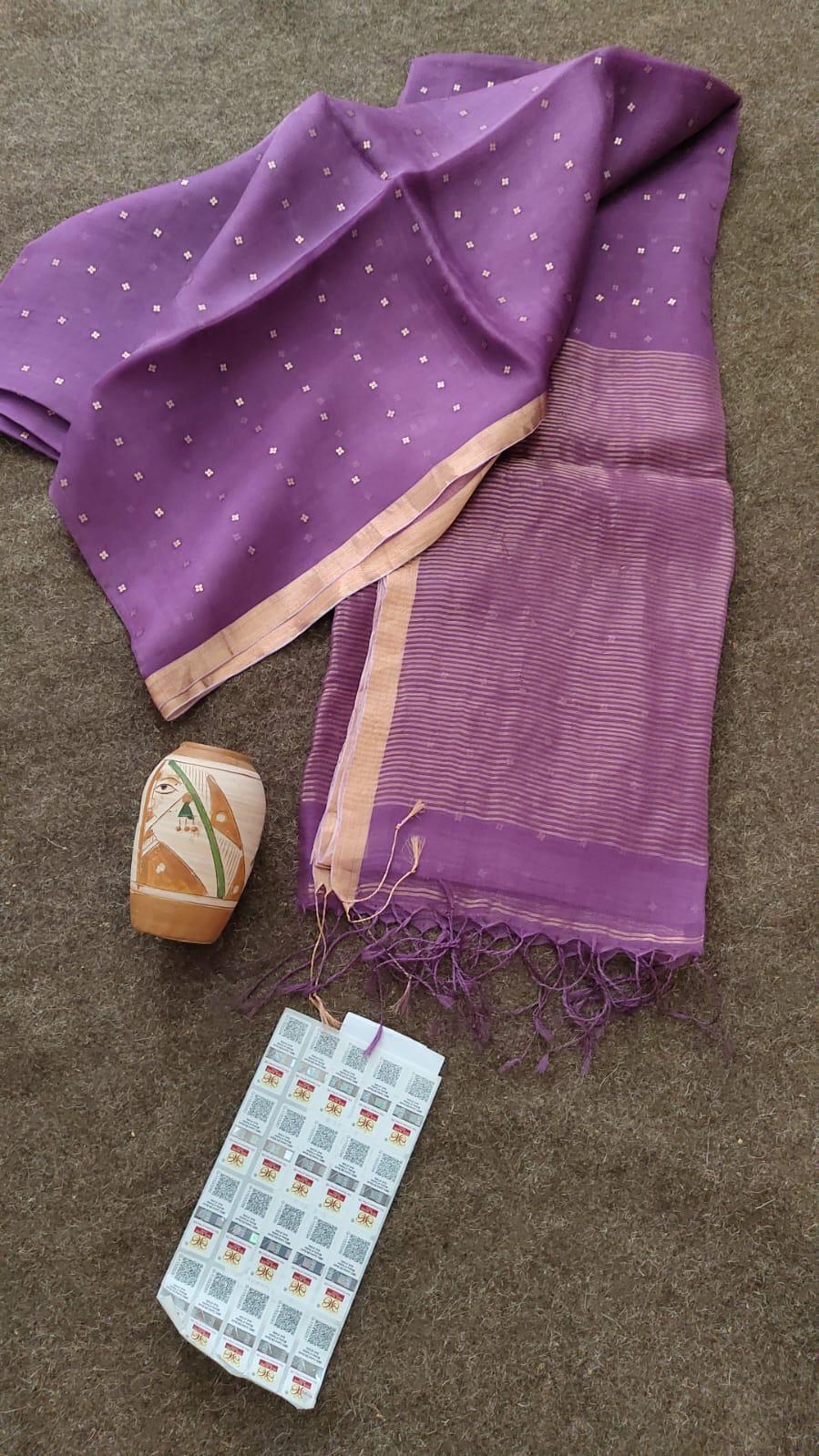 ✨ Sitara Resham Silk Sequin Weaved Jamdani Saree ✨