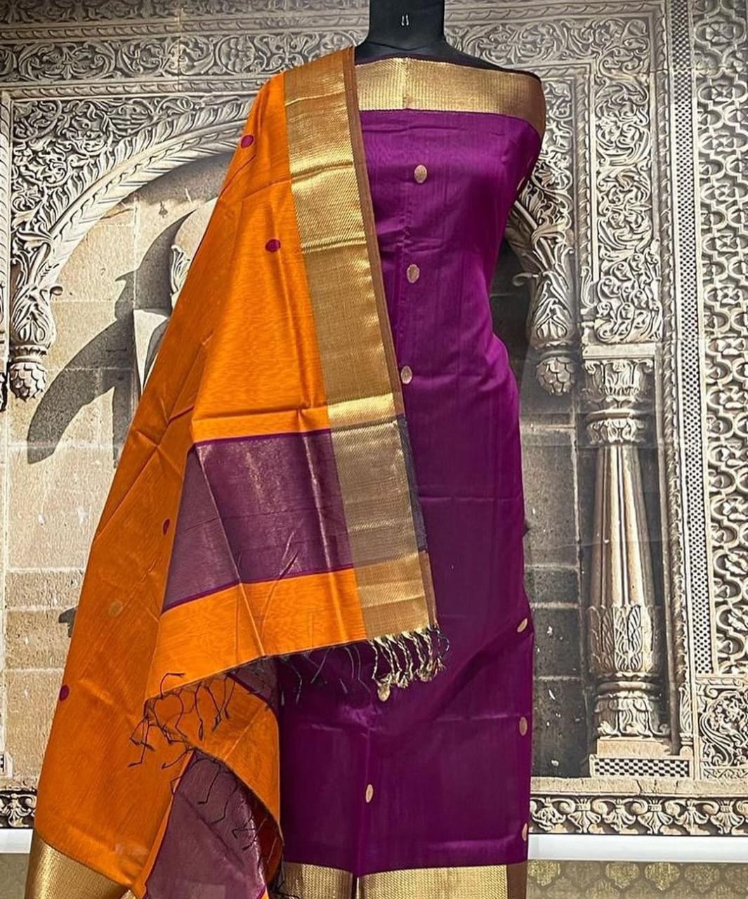 Roop Silk Maheshwari Suits – Premium Handwoven Top & 2.5m Dupatta | Elegant Ethnic Wear