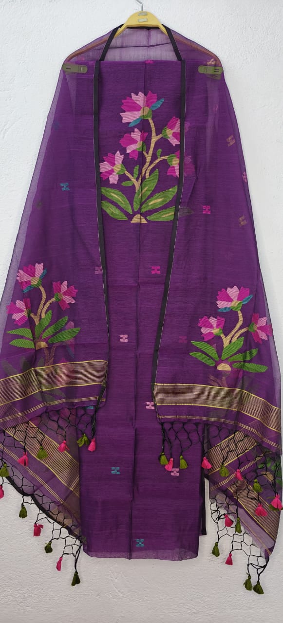 Guldasta | Muslin Cotton Jamdani Suits – A Blend of Tradition, Comfort & Grace