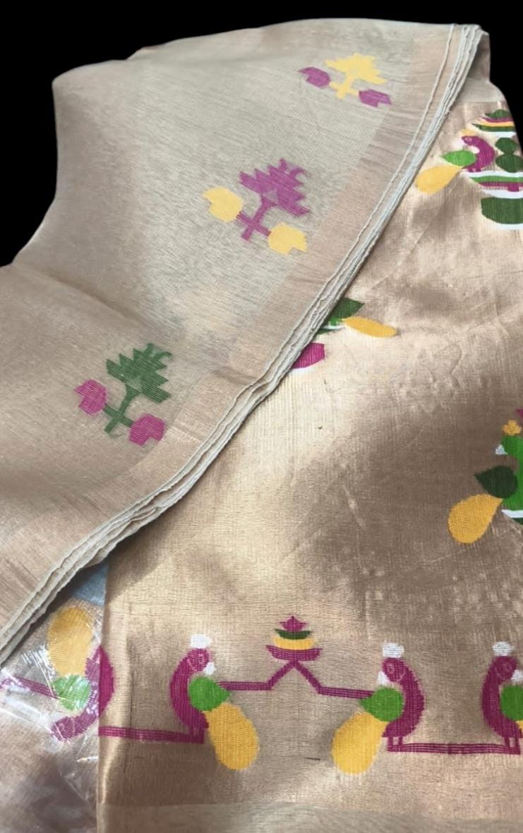 Sangli – Morbangdi Paithani Anchal Linen Silk Tissue Saree