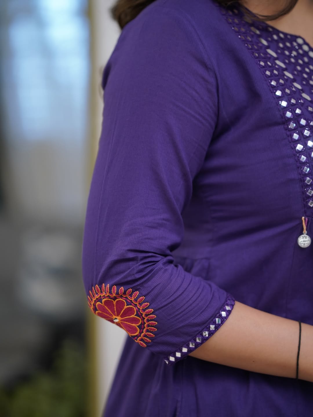 Cotton Embroidered Kurta Set | 3-Piece Suit with Mul Dupatta & Fine Cotton Pant