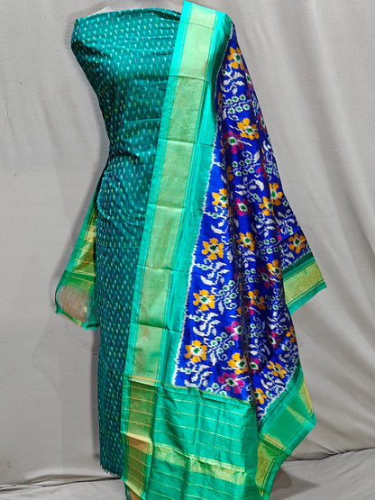 ✨ 𝓢𝓲𝓶𝓪𝔂𝓪-Gorgeous Pure Silk Patola Dupatta with Single Ikat Top ✨