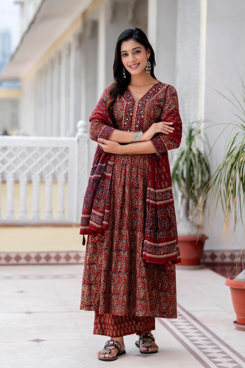 Swapna – Dreamy A-Line Flair Kurta Set for Your Festive Wardrobe
