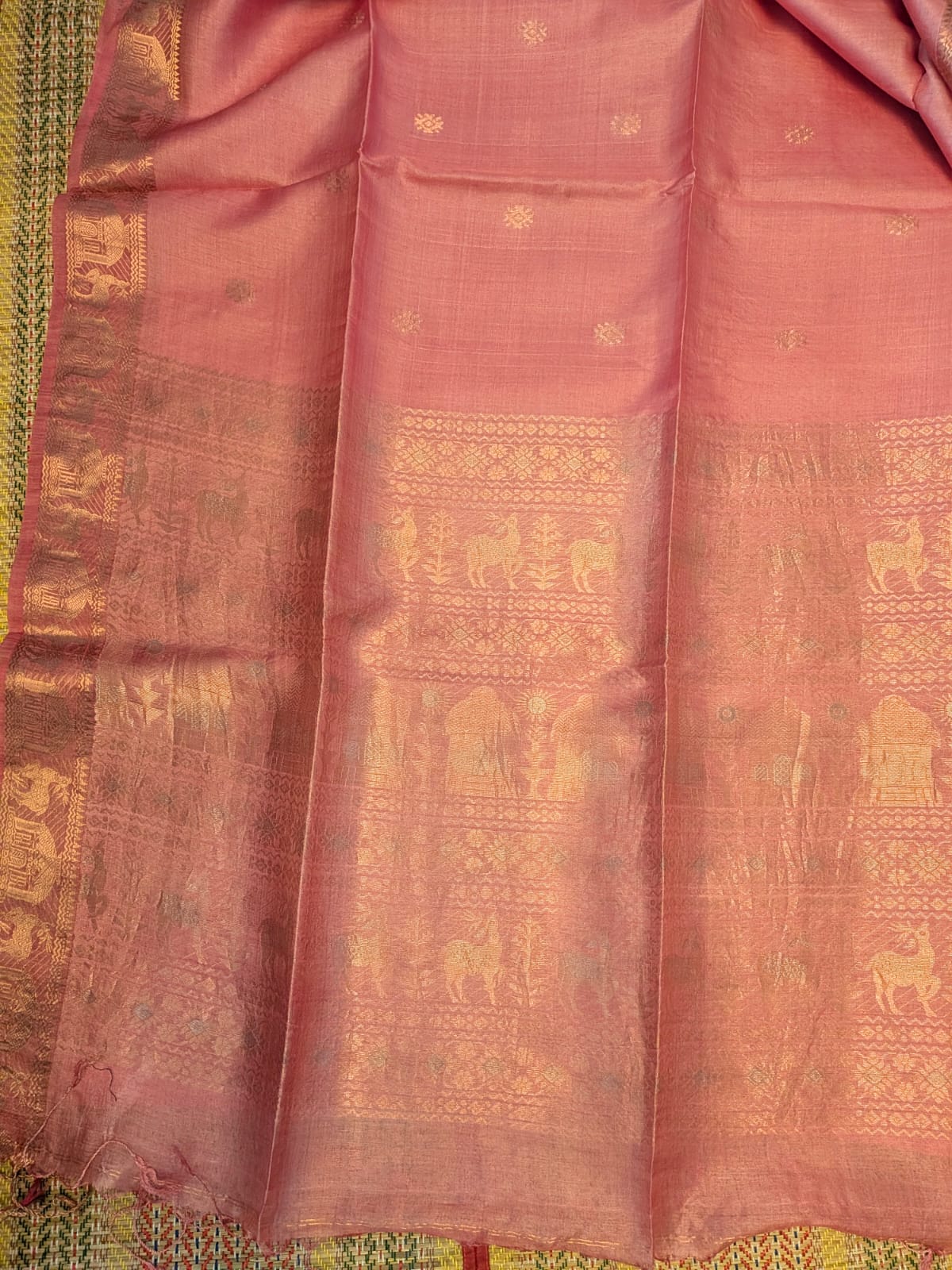 Hiran – Exclusive Pure Bengal Tussar Silk Saree | Tussar Swarnachuri Saree | by Rihyaaz