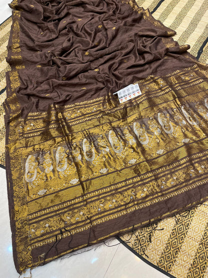 ✨ Authentic Pure Matka Handloom Doll Baluchuri Saree – Pure Reshom Matka ✨