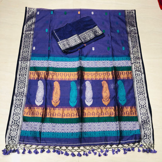 Mugdha – Mul Silk Meenakari Baluchari Suits | Premium Handwoven Elegance