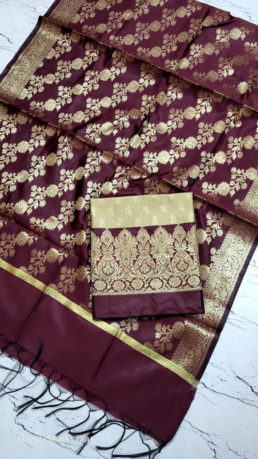 Banarasi Korean Silk 3 PC Suits – Premium Elegance in Every Thread