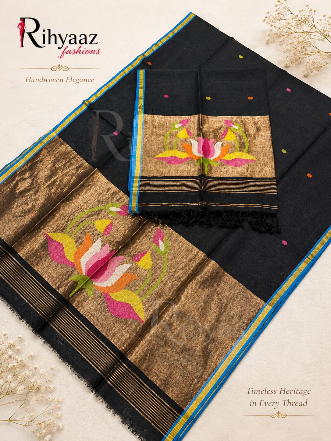 Neera Tissue Palla Linen Jamdani Suit | Rihyaaz
