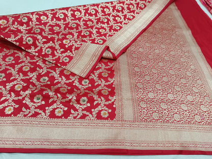 Pure Kattan Minakari Design Saree – Elegance Handcrafted in Tradition
