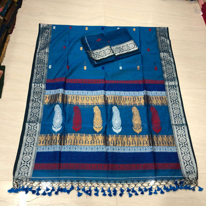 Mugdha – Mul Silk Meenakari Baluchari Suits | Premium Handwoven Elegance