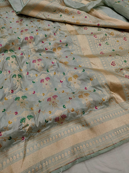 Pure Kattan Minakari Design Saree – Elegance Handcrafted in Tradition