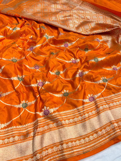 Pure Kattan Minakari Design Saree – Elegance Handcrafted in Tradition