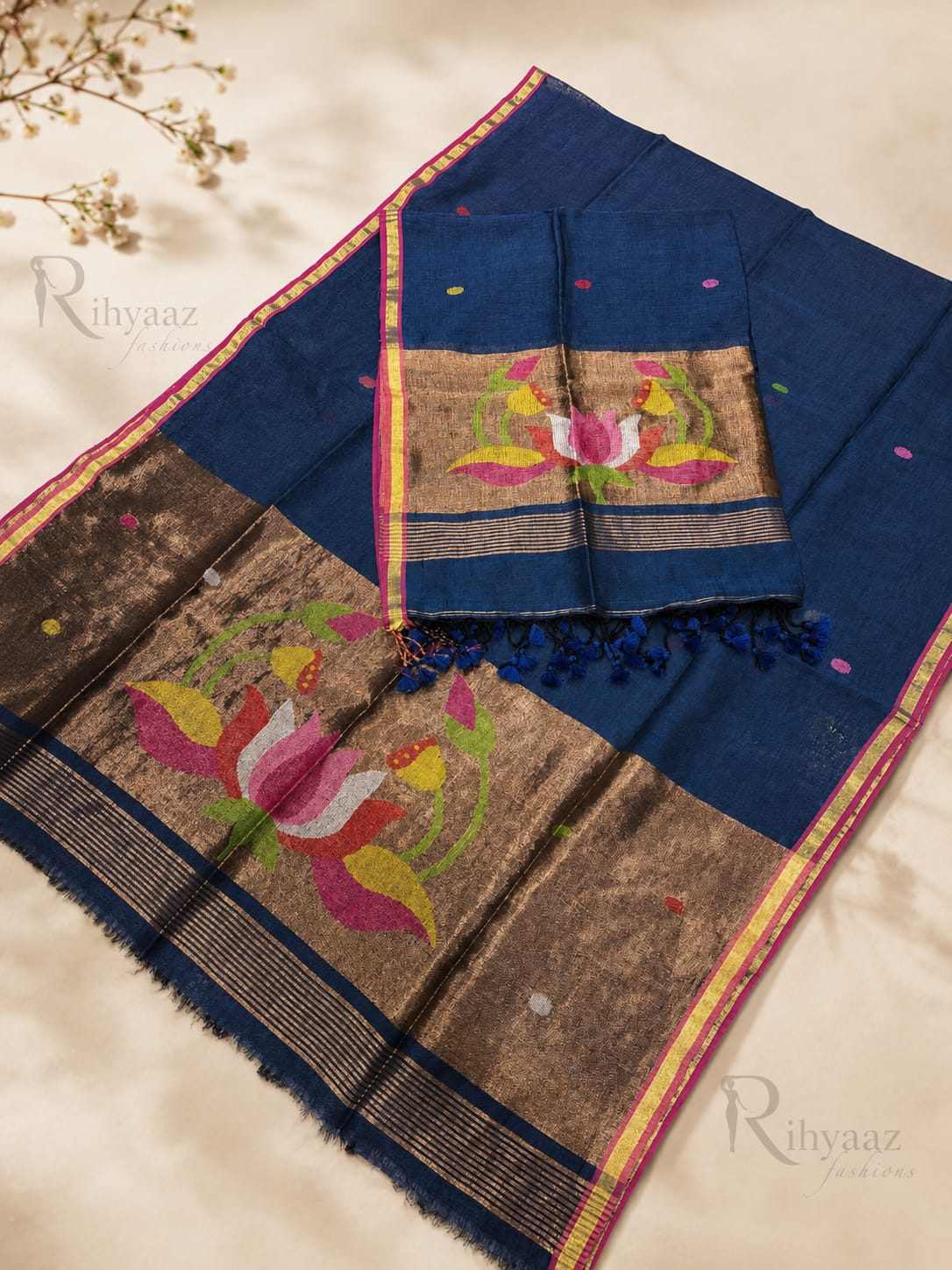 Neera Tissue Palla Linen Jamdani Suit | Rihyaaz