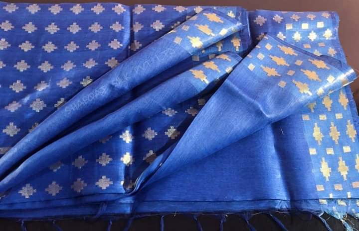 Keyalata – Pure Silk Linen Double Silander Design Saree