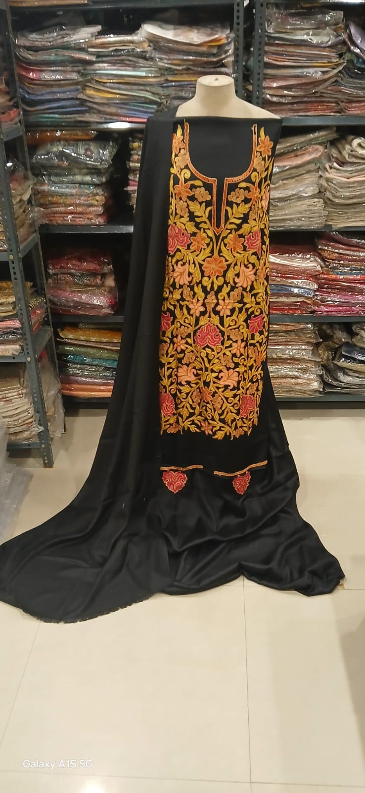 Shabnum – Fine Wool Three Piece Suit with Kashmiri Manual Ari Work | Premium Winter Collection