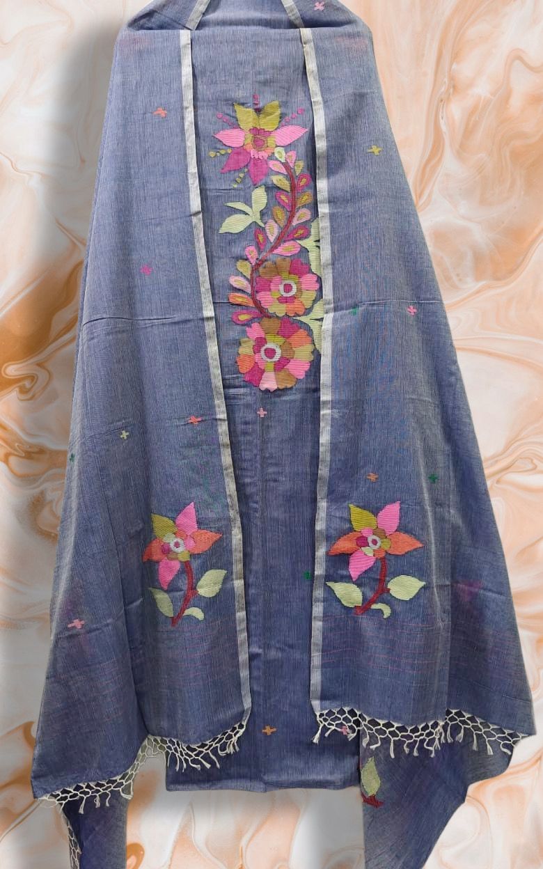 Garland – Mul Cotton Premium Needle Jamdani Suits