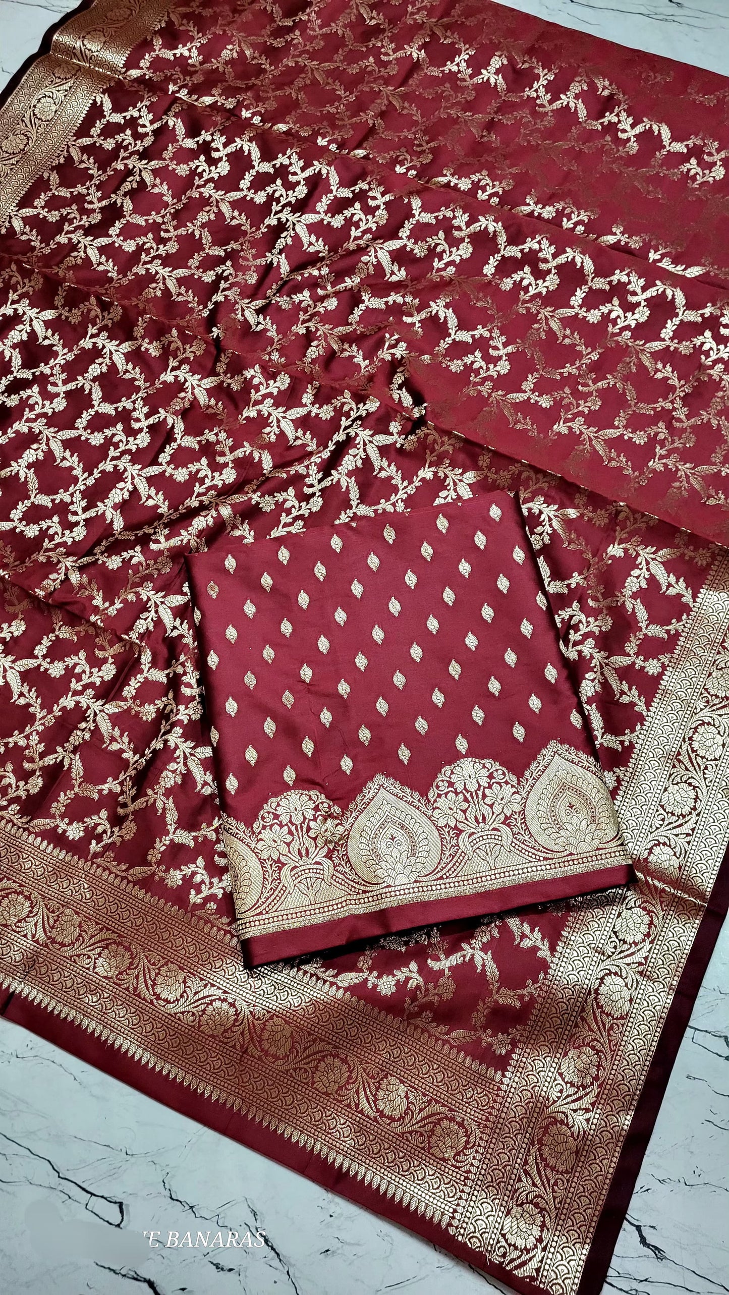 Exclusive Banarasi Ektara Unstitched Salwar Kameez Set | Pure Katan Silk | Zari Weaving