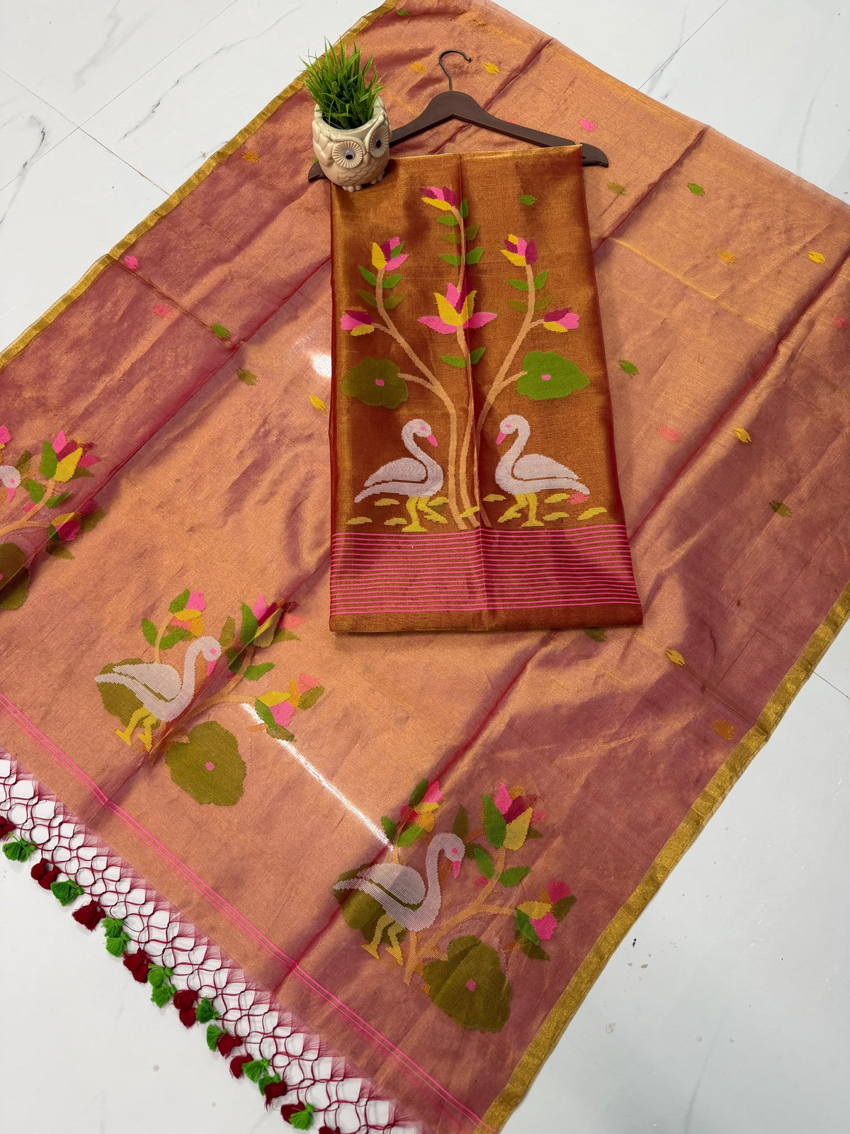 Sukh – Tissue Needle Jamdani Suit with Royal Sheen | Rihyaaz Fashions