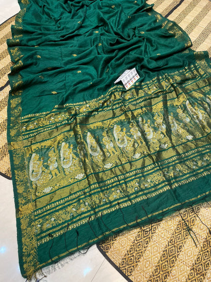 ✨ Authentic Pure Matka Handloom Doll Baluchuri Saree – Pure Reshom Matka ✨