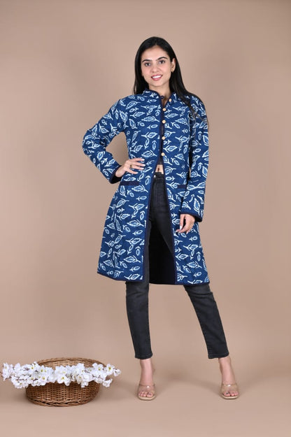 Bagru Hand Block Printed Cotton 2-Layer Winter Jacket – Premium Winter Essentials