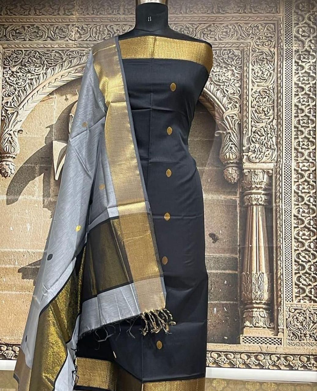 Roop Silk Maheshwari Suits – Premium Handwoven Top & 2.5m Dupatta | Elegant Ethnic Wear