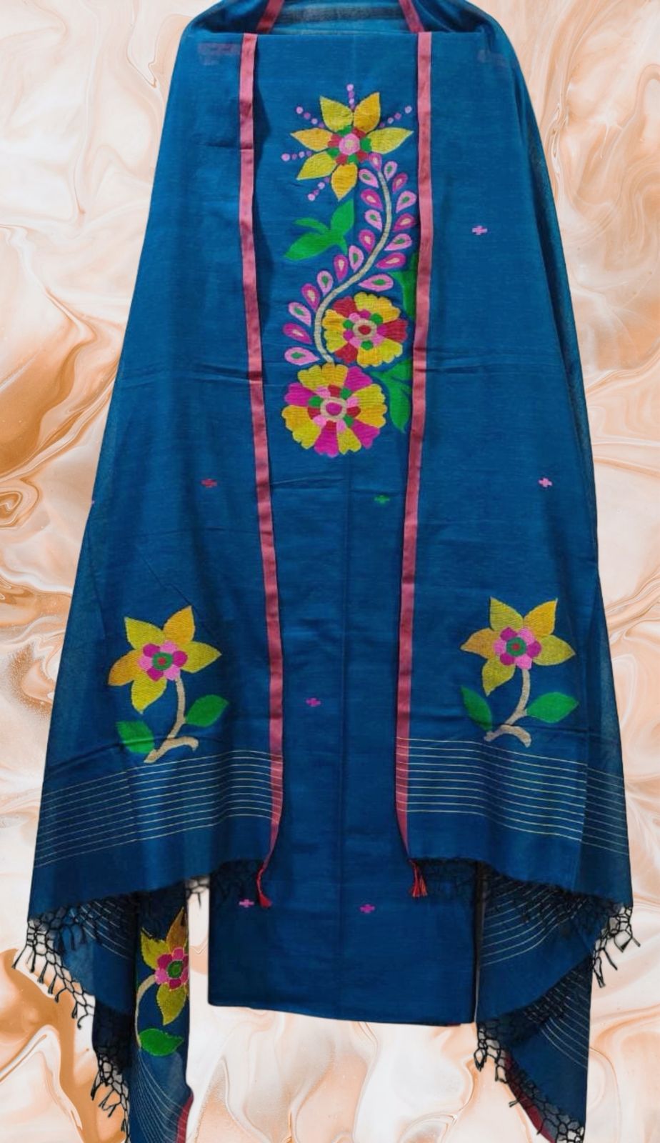 Garland – Mul Cotton Premium Needle Jamdani Suits