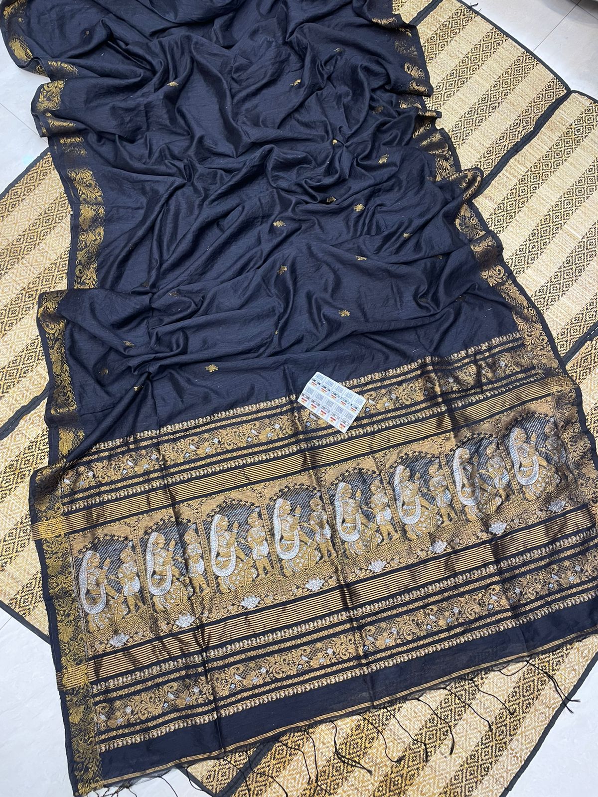 ✨ Authentic Pure Matka Handloom Doll Baluchuri Saree – Pure Reshom Matka ✨