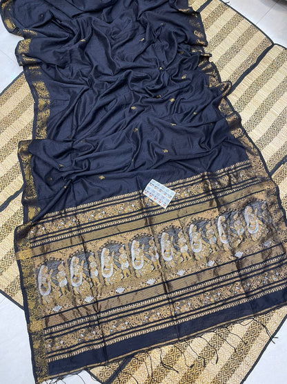 ✨ Authentic Pure Matka Handloom Doll Baluchuri Saree – Pure Reshom Matka ✨